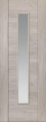 Internal Laminate Alabama (CLEAR GLASS) Light Grey Pre-Finished Door