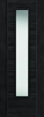 Internal Laminate Tigris Cinza (CLEAR GLASS) Dark Grey Pre-Finished Door