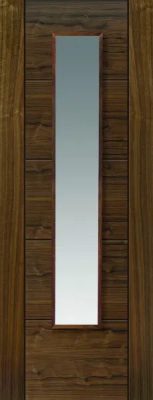 Internal Tigris Emral Walnut (CLEAR GLASS) Pre-Finished Door