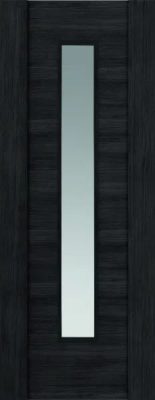 Internal Laminate Alabama (CLEAR GLASS) Dark Grey Pre-Finished Door