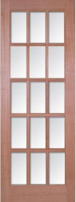 Hardwood SA15L with Clear Bevelled Glass - DG