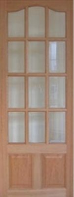 Hardwood 12L Park Lane - Clear Bevelled Glass DG