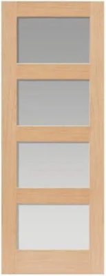 Internal Oak Nevis Un-Finished (CLEAR GLASS) Door