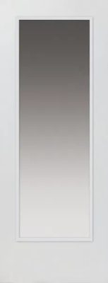Internal Pattern 10 White Primed (CLEAR GLASS) FD30 44mm Fire door