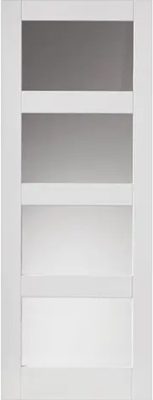 Internal Cayman White Primed (CLEAR GLASS) Door