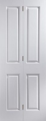 Internal White Primed 4 Panel Woodgrain Bifold Door