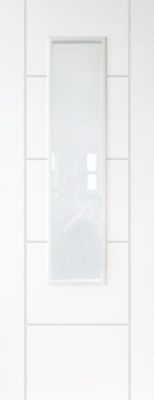 Internal White Primed Vancouver 1 Light (OBSCURE GLASS) Semi Solid Core Door