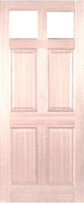 External Hemlock Colonial Top Light Door