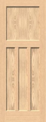 External Hemlock 1930'S 4 Panel Unfinished Door
