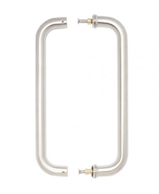 Internal D-Pull Handle Satin Steel 22mm