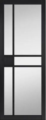Internal City Black (CLEAR GLASS) Pre-Finished Door