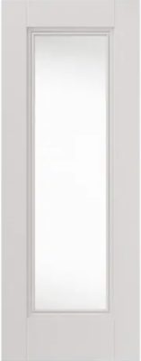 Internal Belton White primed (CLEAR GLASS) Panelled Door