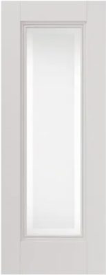 Internal Belton White primed (ETCHED GLASS CLEAR LINES) Panelled Door