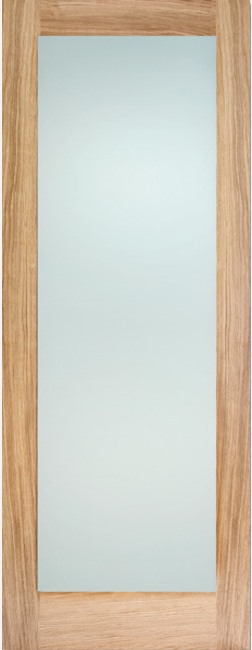 Internal Oak Pattern 10 (CLEAR BEVELLED GLASS) Un-Finished Door - DG