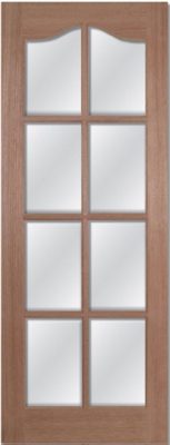 Internal Hardwood Hamlet (CLEAR BEVELLED GLASS) Un-Finished Door