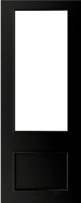 Internal Black Sandringham (CLEAR GLASS) Pre-Finished Door