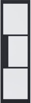 Internal Tribeca W8 with Lock Block Side Light 3L Black Pre-Finished (CLEAR GLASS) Door