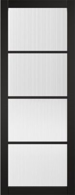 Internal Black Pre-Finished Soho (REEDED GLASS) Door