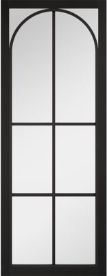 Internal Black Pre-Finished (CLEAR GLASS) Astoria Solid Core Door