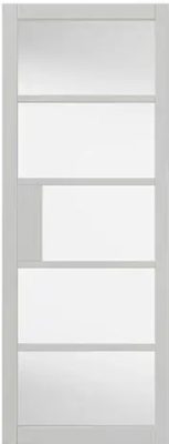 Internal Metro White (CLEAR GLASS) Pre-Finished Door