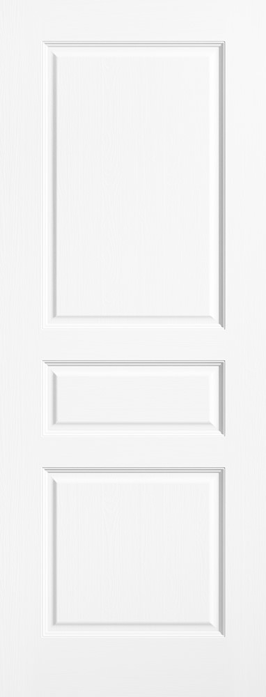 Internal White Primed Textured 3 Panel Door Hollowcore
