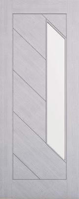 Internal Light Grey Ash Torino (CLEAR GLASS) Pre-Finished Internal Door