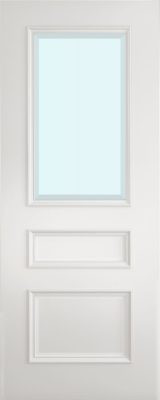 Internal White Primed Solid Core (CLEAR BEVELLED GLASS) Windsor Door