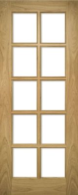 Internal Oak Bristol (CLEAR BEVELLED GLASS) Un-Finished Door