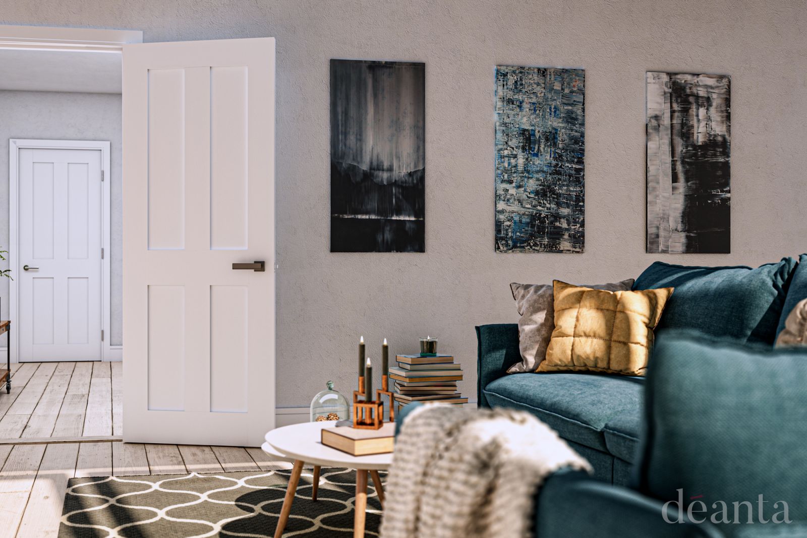 Internal White Primed Eton Smooth Solid Core Door - Image 2
