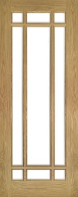 Internal Oak Kerry (CLEAR BEVELLED GLASS) Un-Finished Door