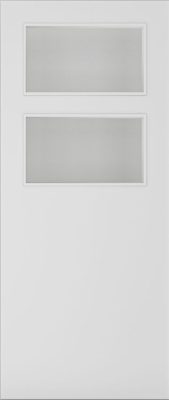 Internal Flush White Primed Glazed 02 FD30 44mm Fire Door