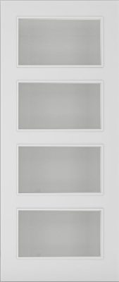 Internal Flush White Primed Glazed 04 FD30 44mm Fire Door