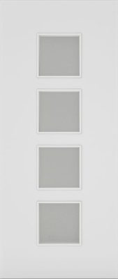 Internal Flush White Primed Glazed 09 FD30 44mm Fire Door