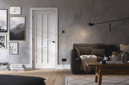 Internal White Primed Coventry Solid Core Door - Image 2