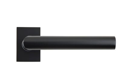 Ares Matt Black Lever on Rose Door Handle (Per Pair)