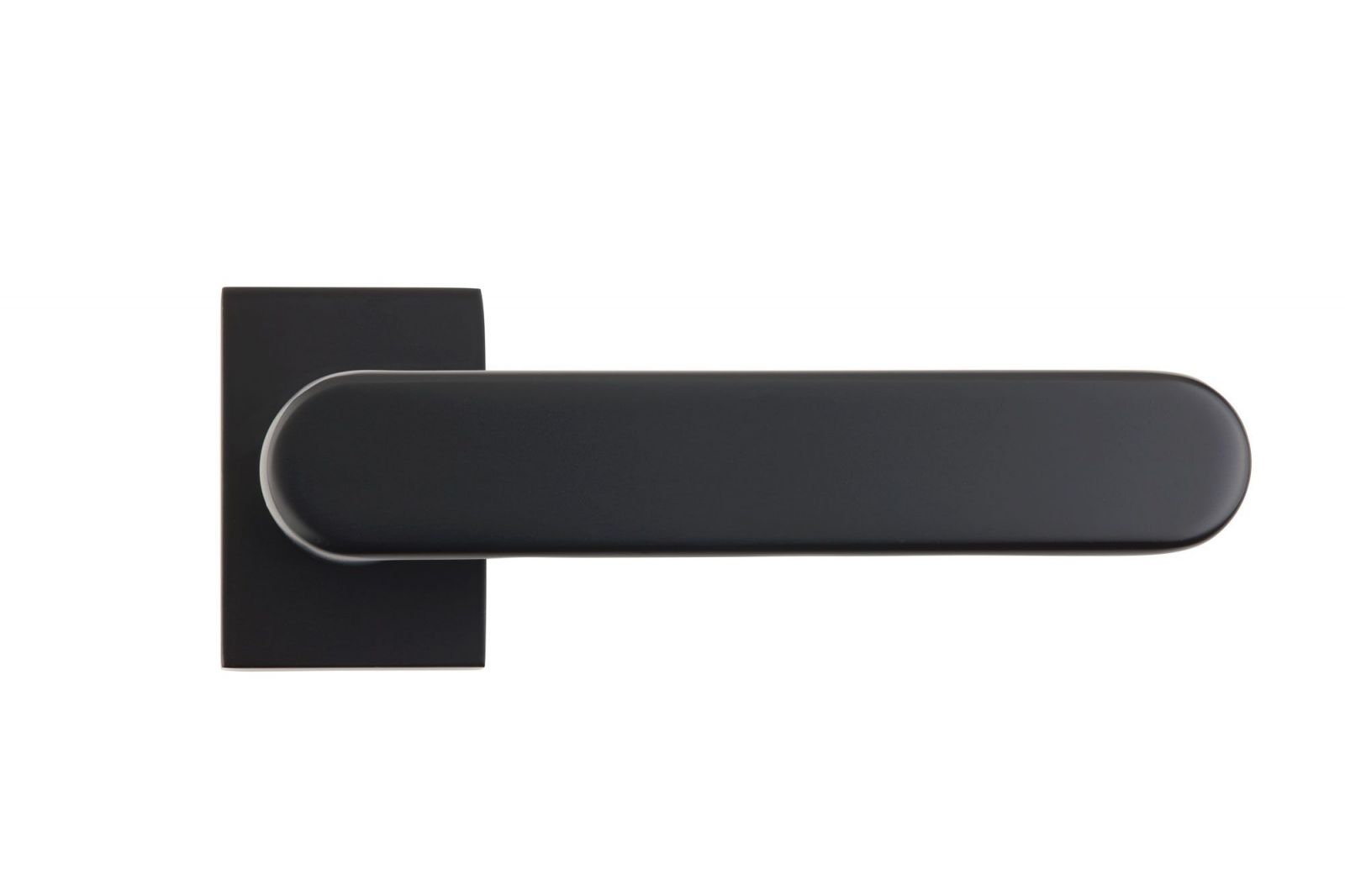 Internal Juno Matt Black Lever on Rose Door Handle (Per Pair)
