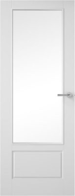 Internal White Primed 5 Panel 3/4 Light (CLEAR GLASS) Standard Core Smooth Finish Door