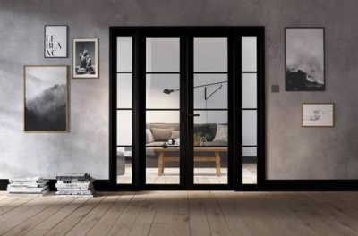 Internal Black Pre-Finished Soho W6 (CLEAR GLASS) Room Divider