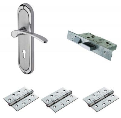 External Lock Pack Satin Chrome Polished Chrome