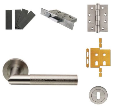Internal Handle Pack Satin Knurled (Suitable for 44mm Internal Fire doors)