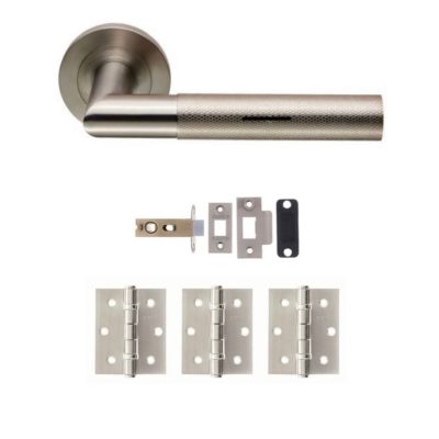 Internal Handle Pack Satin Knurled (Suitable for 35mm & 40mm internal doors)