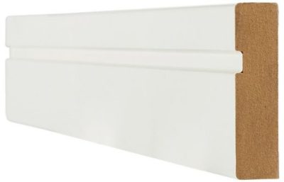 White Single Groove Architrave - Primed - LPD