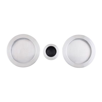 Internal Pocket Door Round Handle Satin Chrome