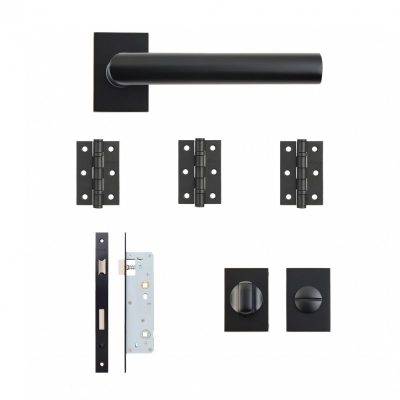 Internal Ares Matt Black Slim Bathroom Kit