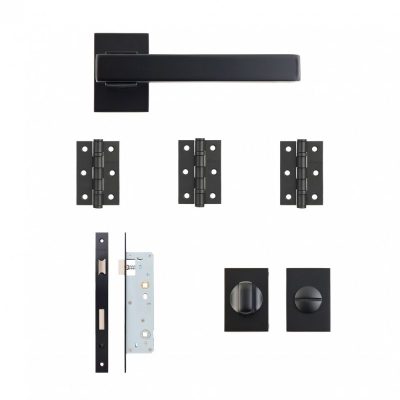Internal Argo Matt Black Slim Bathroom Kit