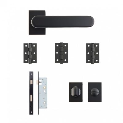 Internal Juno Matt Black Slim Bathroom Kit
