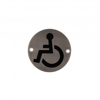 3 inch Round Steel Disabled Sign