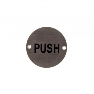 3inch Round Steel Push Sign