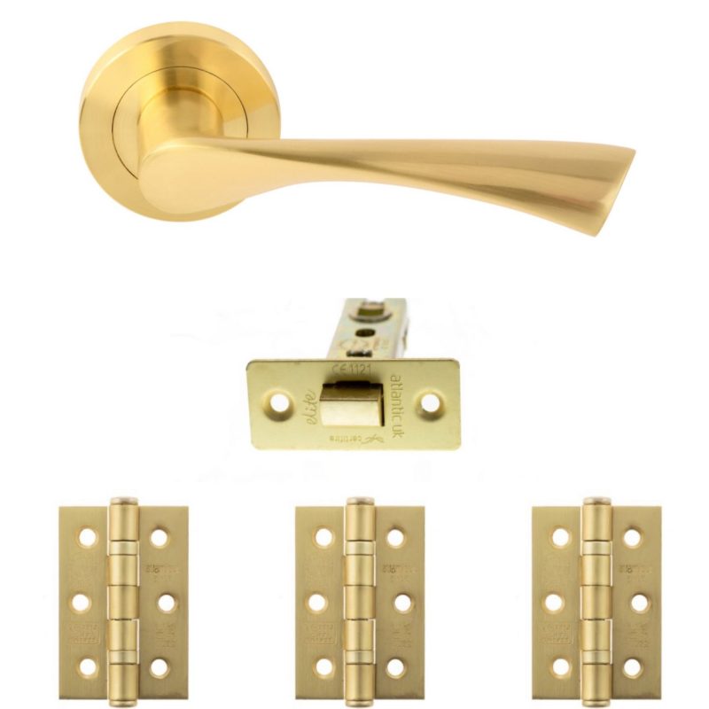 Internal Handle Pack Satin Brass (Suitable for 35mm & 40mm doors internal doors)
