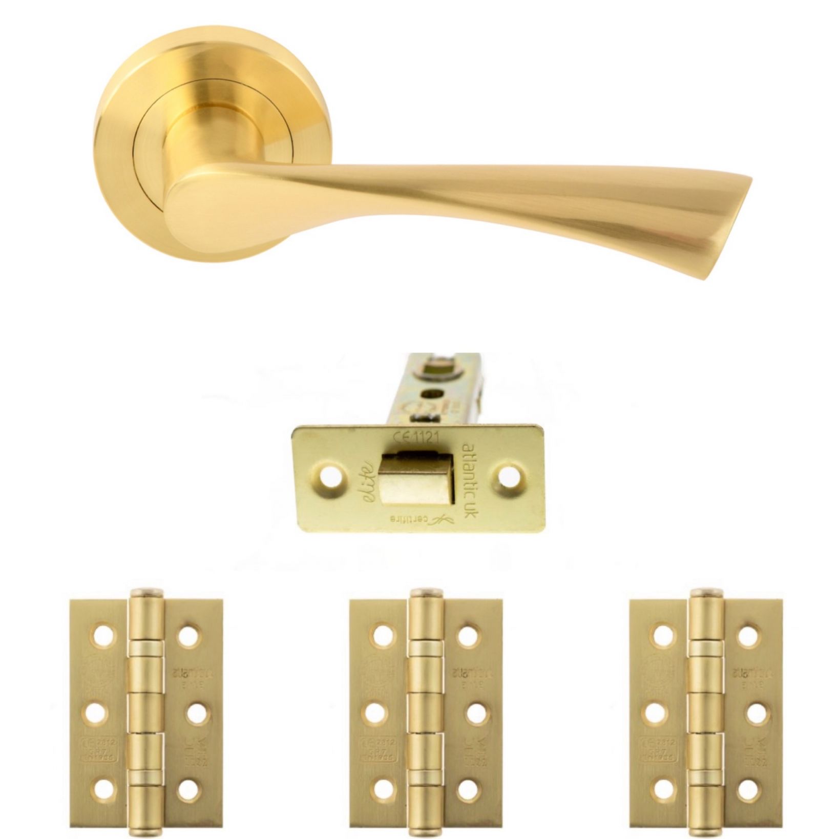 Internal Handle Pack Satin Brass (Suitable for 35mm & 40mm doors internal doors)